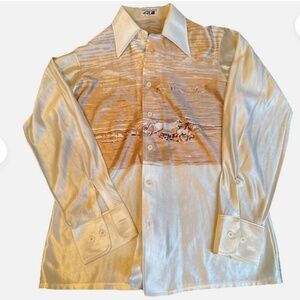 Vintage 70s VAN HEUSEN 417 Urban Cowboy - Disco - Groovy Medium